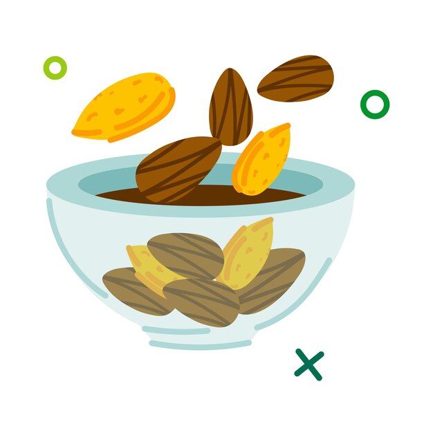 Grab this flat sticker of roasted almonds bowl