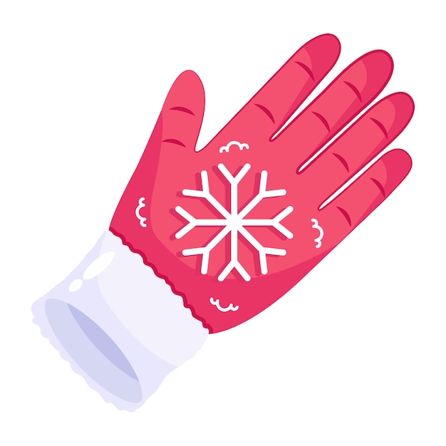 Вектор Возьмите эту модную изометрическую иконку зимней одежды в перчатках