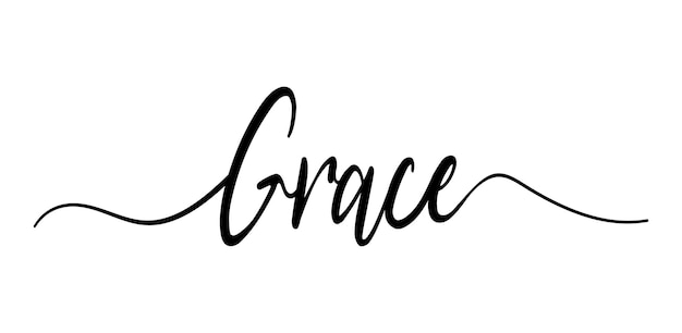 Grace lettering. Hendwrite grace.