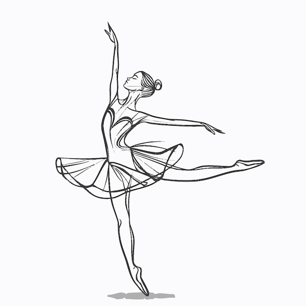 Graceful_ballerina_woman_in_outline