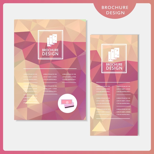 Vector graceful brochure template design set