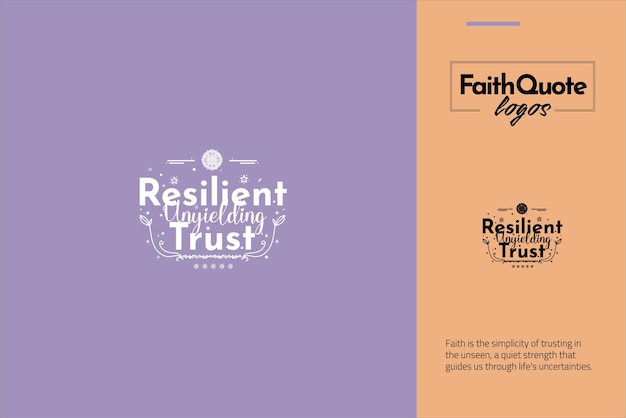 우아한 FaithfulLogo 템플릿 들 아트워크 클래식 스타일