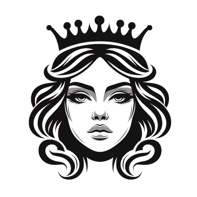 Graceful glow monochrome beauty face logo