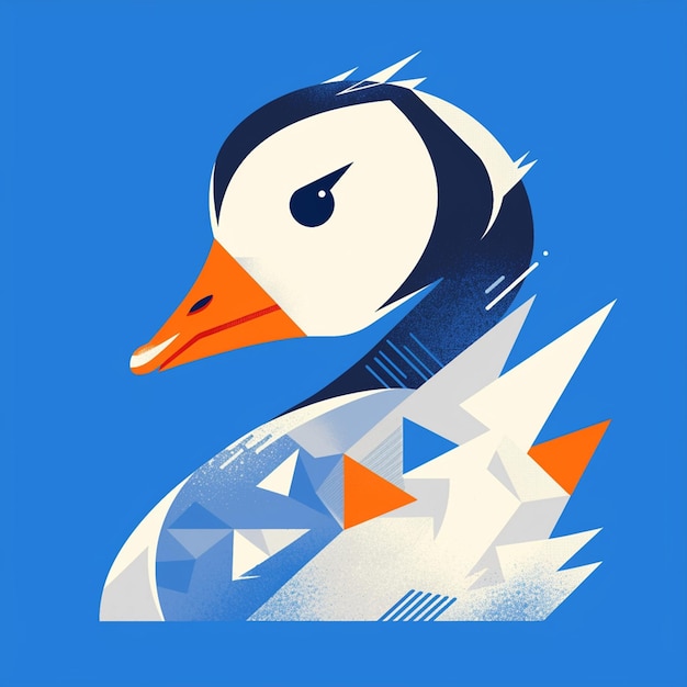 Vector a graceful goose accountant cartoon style