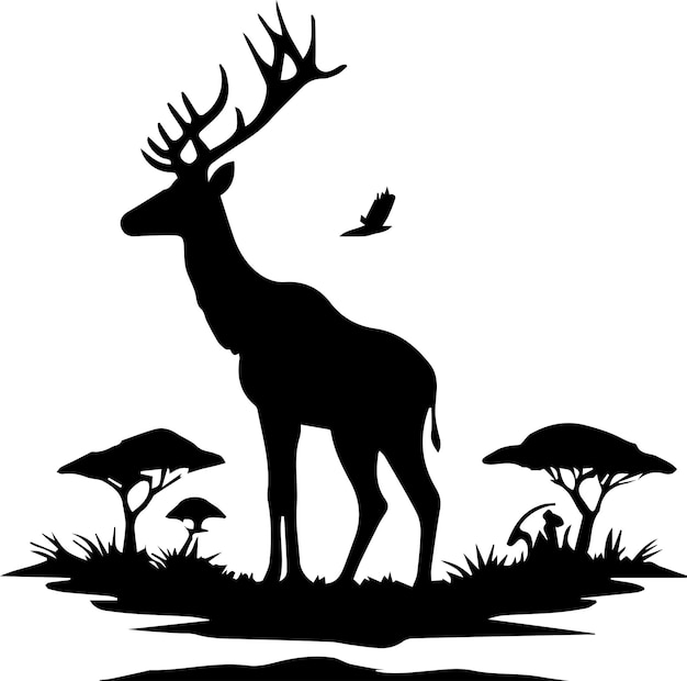 Vector graceful guardians exploring the world of deer