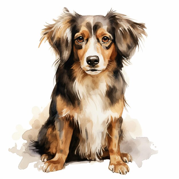 Vector graceful pet painting on a white background