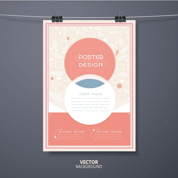 Vector graceful poster template design