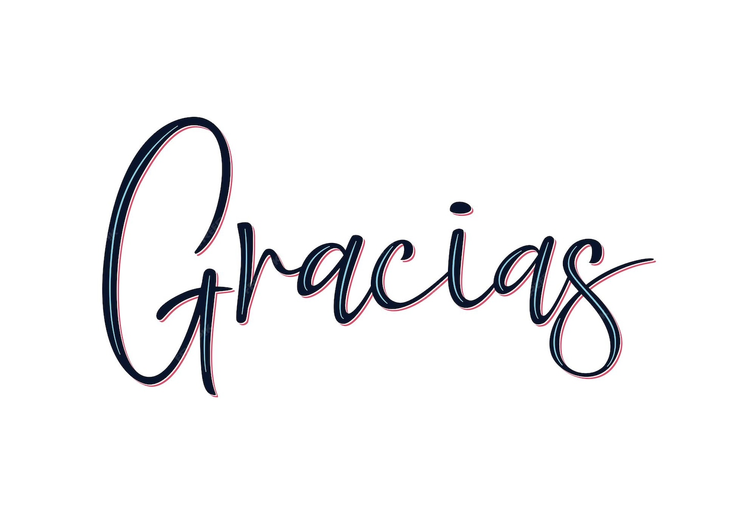 Premium Vector | Gracias calligraphy spanish text Lettering postcard