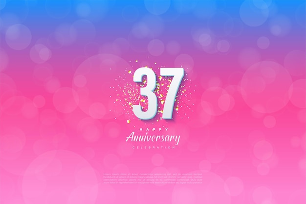 A graded background for celebrating its 37th anniversary