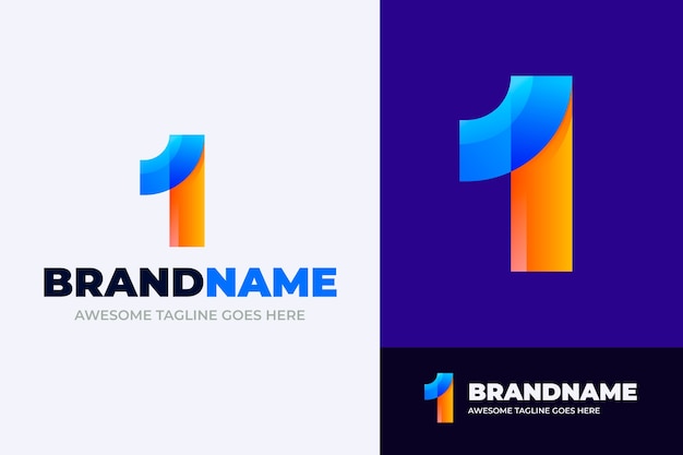 Вектор Дизайн логотипа gradient 1