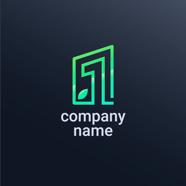 Vector gradient 1 logo design