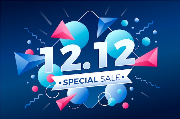 Vector gradient 12.12 sale background