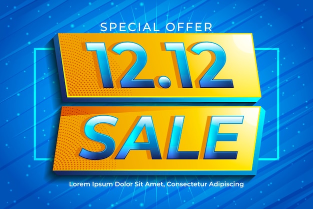 Vector gradient 12.12 sale background