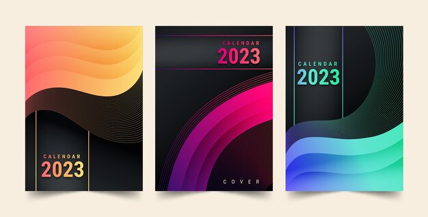 Иллюстрация обложки календаря Gradient 2023