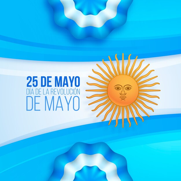 Gradient 25 de mayo illustration