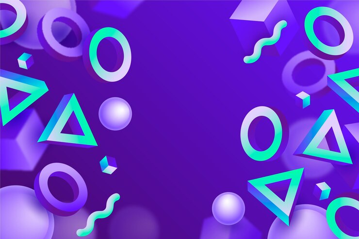 Vector gradient 3d geometric background
