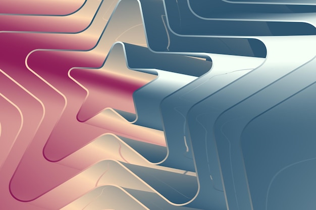 Gradiënt 3D ster achtergrond Bloemen beweging achtergrond vectorillustratie