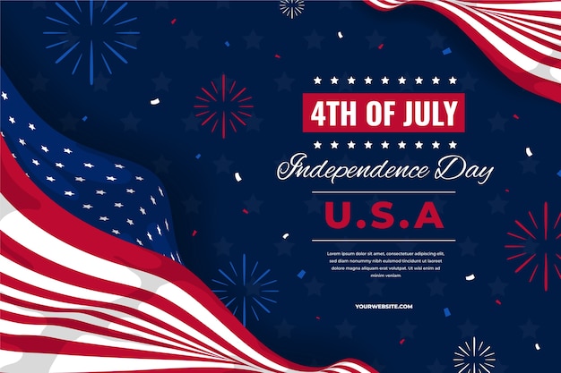 Gradient 4th of july background