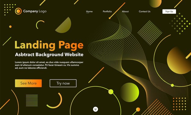 Gradient abstract background. Landing Page websites.