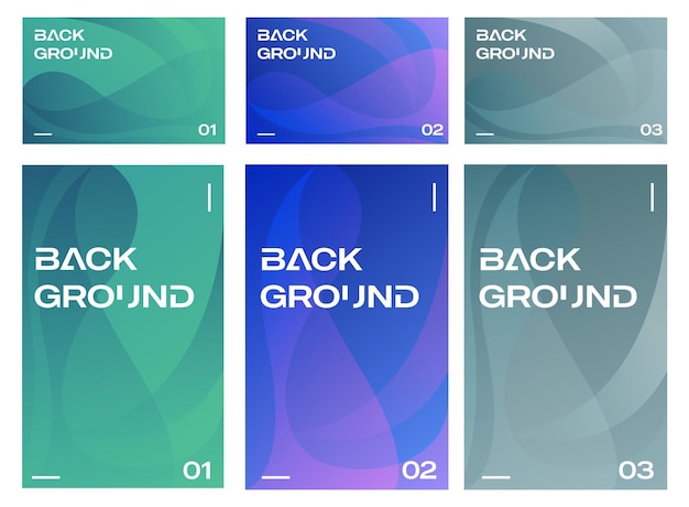 Gradient abstract background several choices of trendy gradient backgrounds