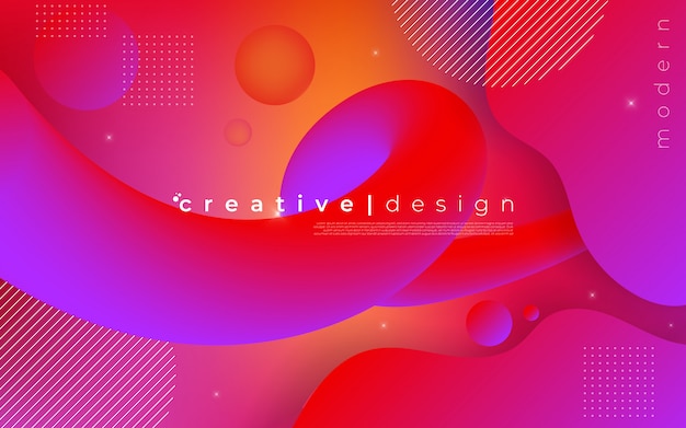 Gradient abstract background with flowing liquid shapes