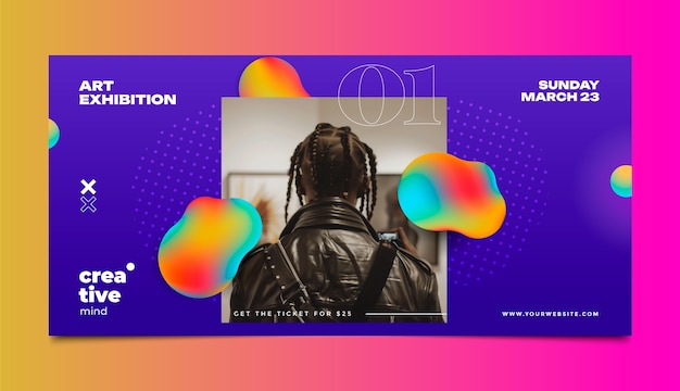 Gradient abstract banner design