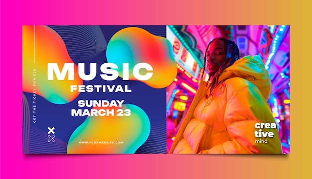 Gradient abstract banner design