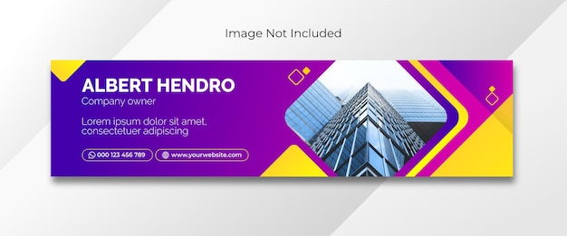 Gradient abstract banner template linkedin banner