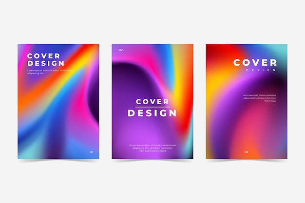 Gradient abstract blurred cover collection