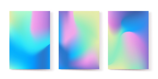 Gradient abstract blurred covers collection