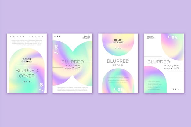 Gradient abstract blurred covers