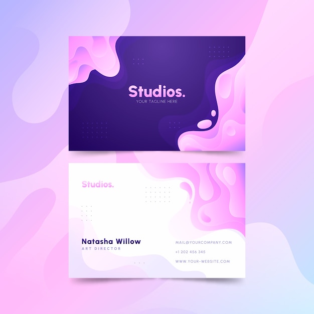 Gradient abstract business card