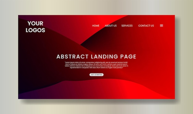 Gradient abstract dynamic colorful flow background website and landing page template design