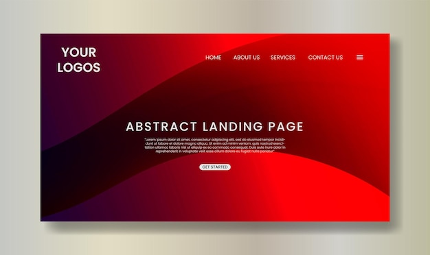 Gradient abstract dynamic colorful flow background website and landing page template design