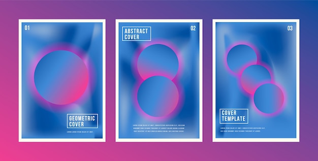 Gradient abstract geometric cover template