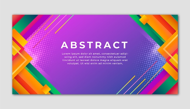 Gradient abstract horizontal banner