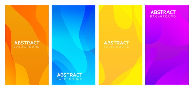 Gradient abstract liquid background collection