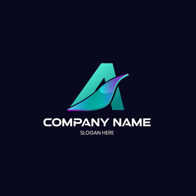 Vector gradient abstract logo template