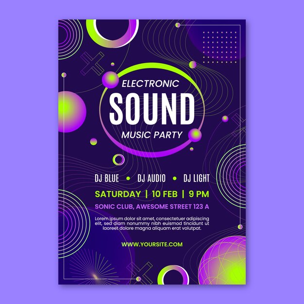 Gradient abstract poster template