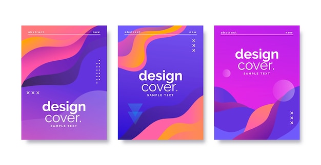 Gradient abstract shapes cover collection