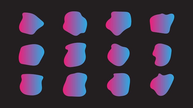 Gradient abstract shapes