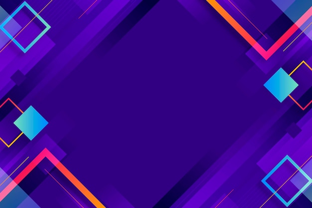 Gradient abstract square shapes background