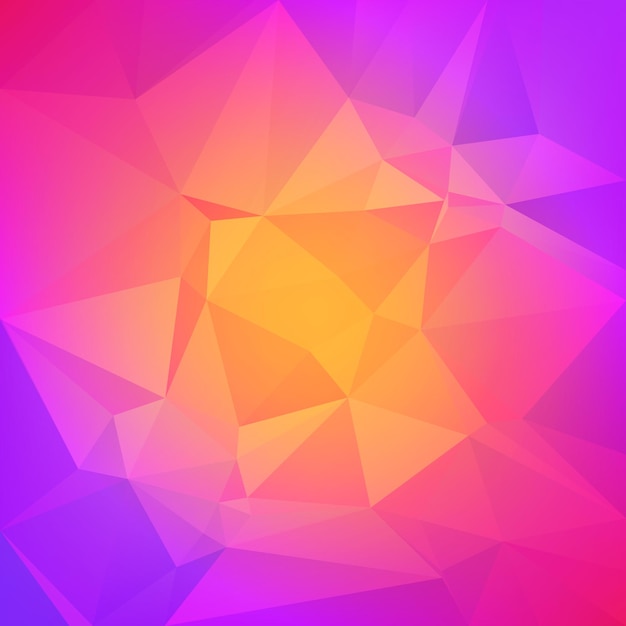 Gradient abstract square triangle background. Vibrant rainbow multicolored polygonal backdrop for business presentation. Positive bright gradient color transition for application and web.