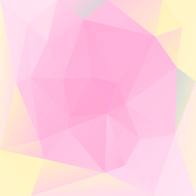 Gradient abstract square triangle background. Warm pink and yellow polygonal backdrop for mobile application and web. Trendy geometric abstract banner. Technology concept flyer. Mosaic style.