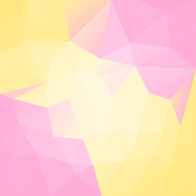 Gradient abstract square triangle background. warm pink and yellow polygonal backdrop for mobile application and web. trendy geometric abstract banner. technology concept flyer. mosaic style.