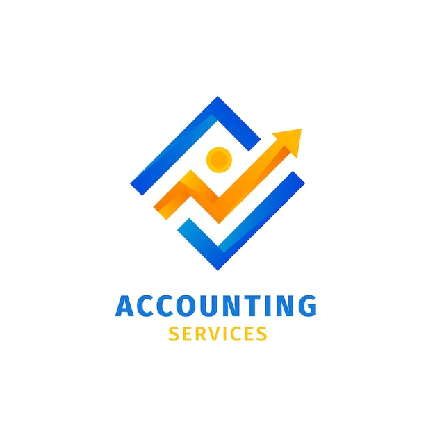 Vector gradient accounting logo template