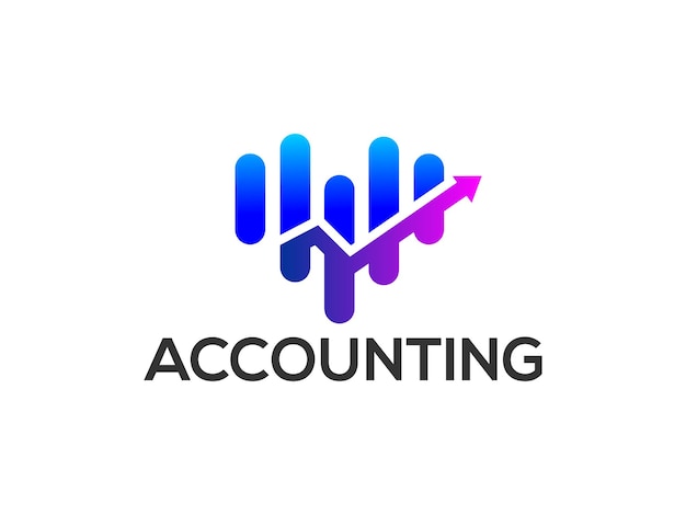 gradiënt accounting logo vector sjabloon