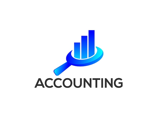 gradiënt accounting logo vector sjabloon