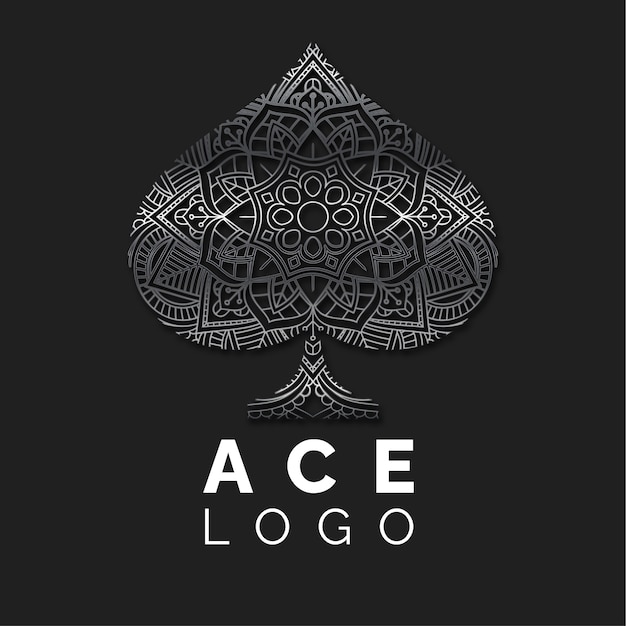 Vector gradient ace logo template