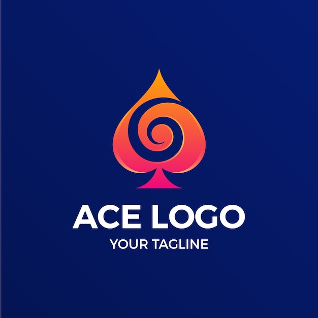 Gradient ace logo template